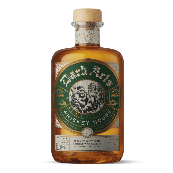 Dark Arts Straight Rye 7 Year Whiskey Amburana Oak Staves Finish 108 Proof 750ml