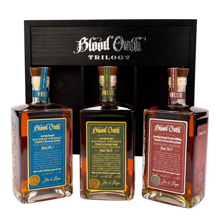 Blood Oath Trilogy Pact No. 7 8 & 9 Bourbon Whiskey 750ml 3 Bottle Combo
