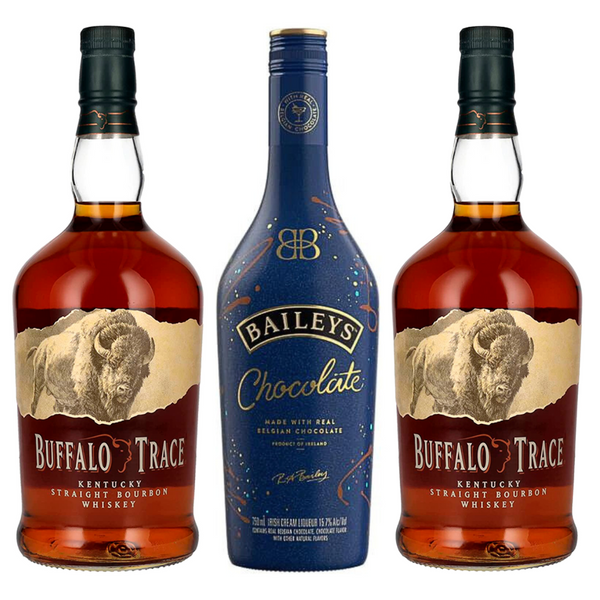 Buffalo Trace Bourbon & Bailey's Chocolate Liqueur 3 Bottle Bundle