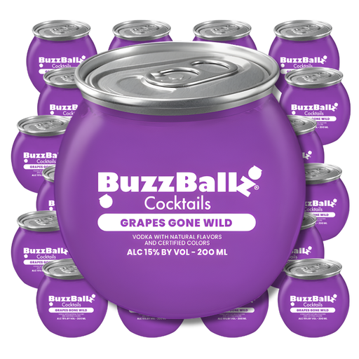 Buzzballz Grapes Gone Wild 200ml 24 Bottle Case - Free Shipping