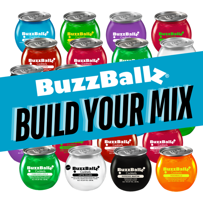 Buzzballz 'Build Your Own' 200ml 24 Bottle Combo - Free Shipping