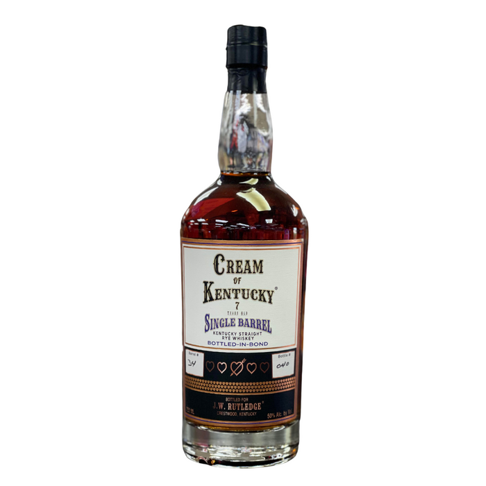 Cream of Kentucky 7 years Single Barrel Bottled in Bond Kentucky Straight Rye Whiskey