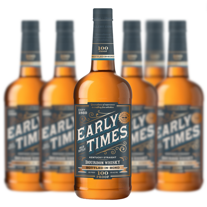 Early Times Bottled in Bond Bourbon Whiskey 1L 6 Bottle Case
