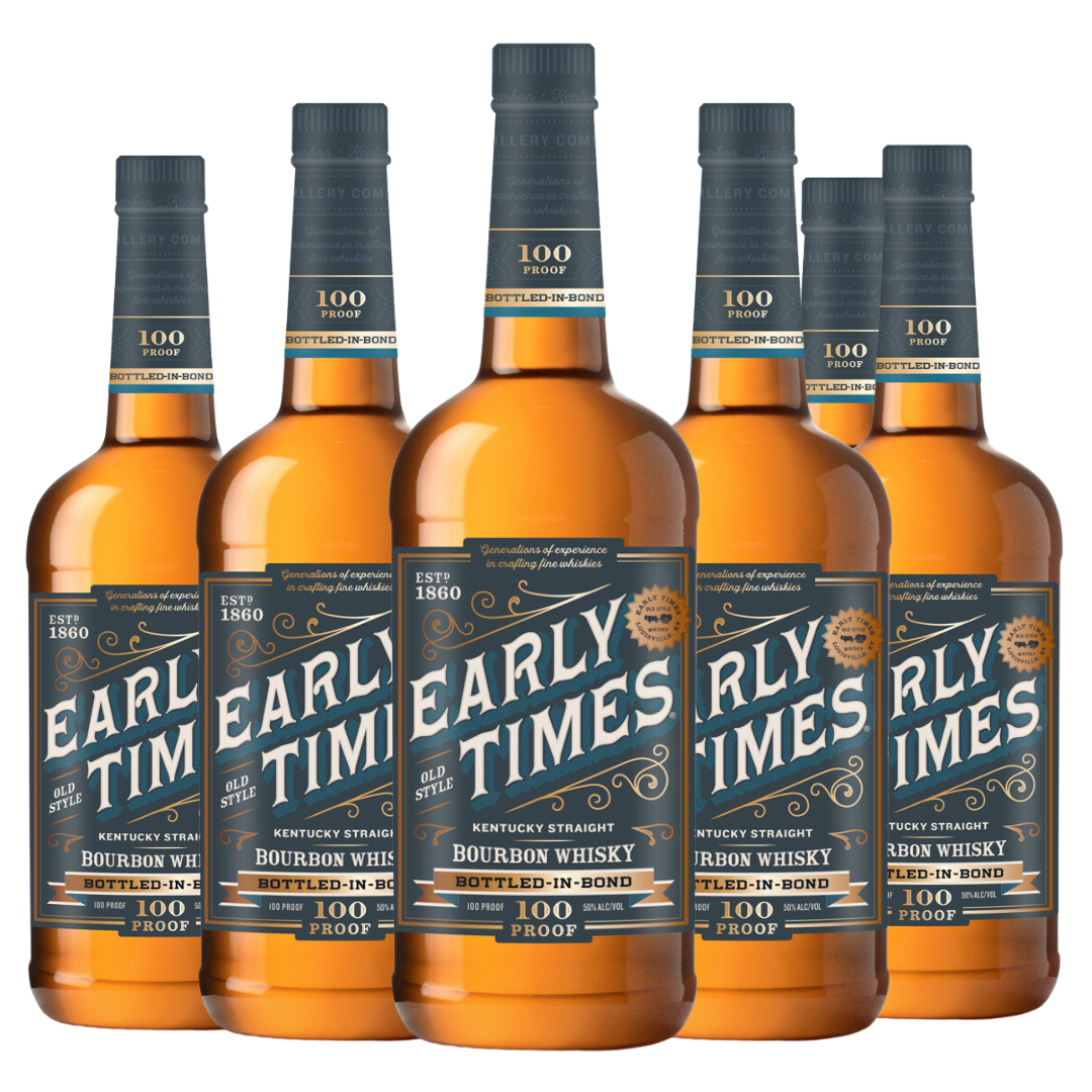 Early Times Bottled in Bond Bourbon Whiskey 6 Bottle Case