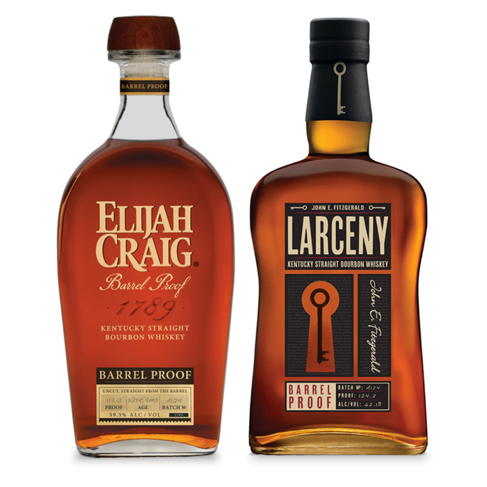 Elijah Craig + Larceny Barrel Proof Bourbon Batch A124 2 Bottle Combo