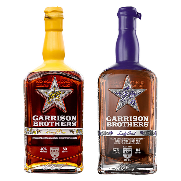 Garrison Brothers Bourbon Whisky HoneyDew + LadyBird 2 Bottle Combo