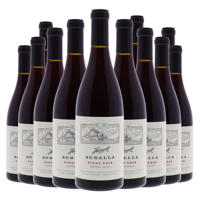 Hanzell Pinot Noir Sebella Sonoma Coast 2022 750ml 12 Bottle Case - Free Shipping