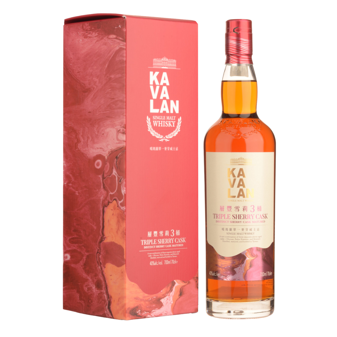 Kavalan Triple Sherry Cask Single Malt Whisky 700ml - Whiskey Kavalan Triple Sherry Cask Single Malt Whisky 700ml - Whiskey
