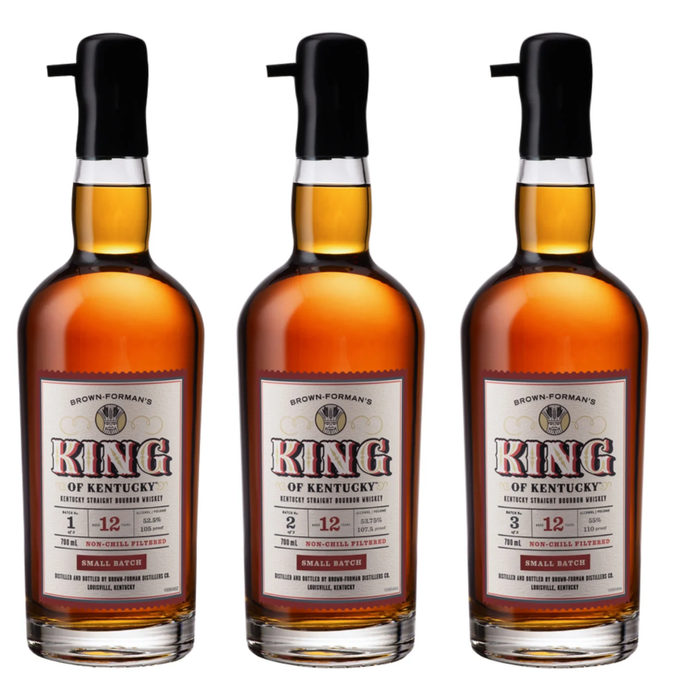 King Of Kentucky Small Batch #1 #2 #3 Bourbon 700ml 3 Bottle Combo