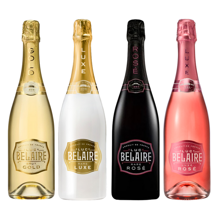 Luc Belaire Gold Rare Luxe Rose Variety 4 Bottle Combo