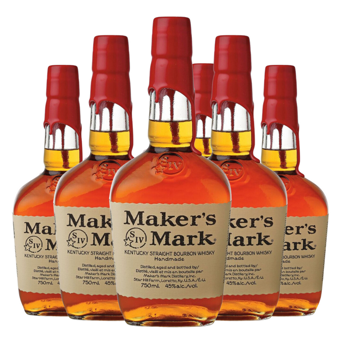 Maker's Mark Bourbon Whisky 6 Bottle Case