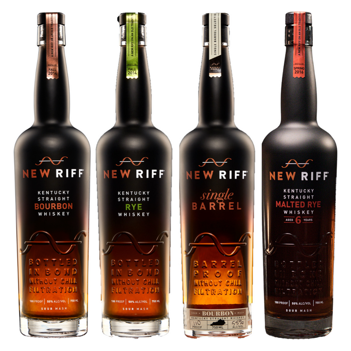 New Riff Bottled in Bond Bourbon + Rye + Single Barrel + Malted Rye 4 Bottle Combo