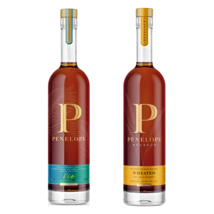 Penelope Rio Double Cask + Wheated Four Grain Bourbon 2 Bottle Combo 750ml
