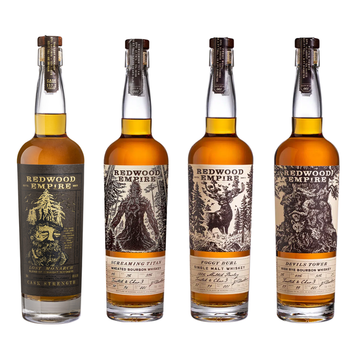 Redwood Empire Cask Strength Lost Monarch, Screaming Titan, Devil's Tower, Foggy Burl 750ml 4 Bottle Combo