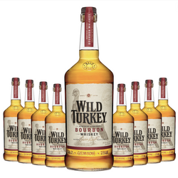 Wild Turkey Straight Bourbon 1L 9 Bottle Case