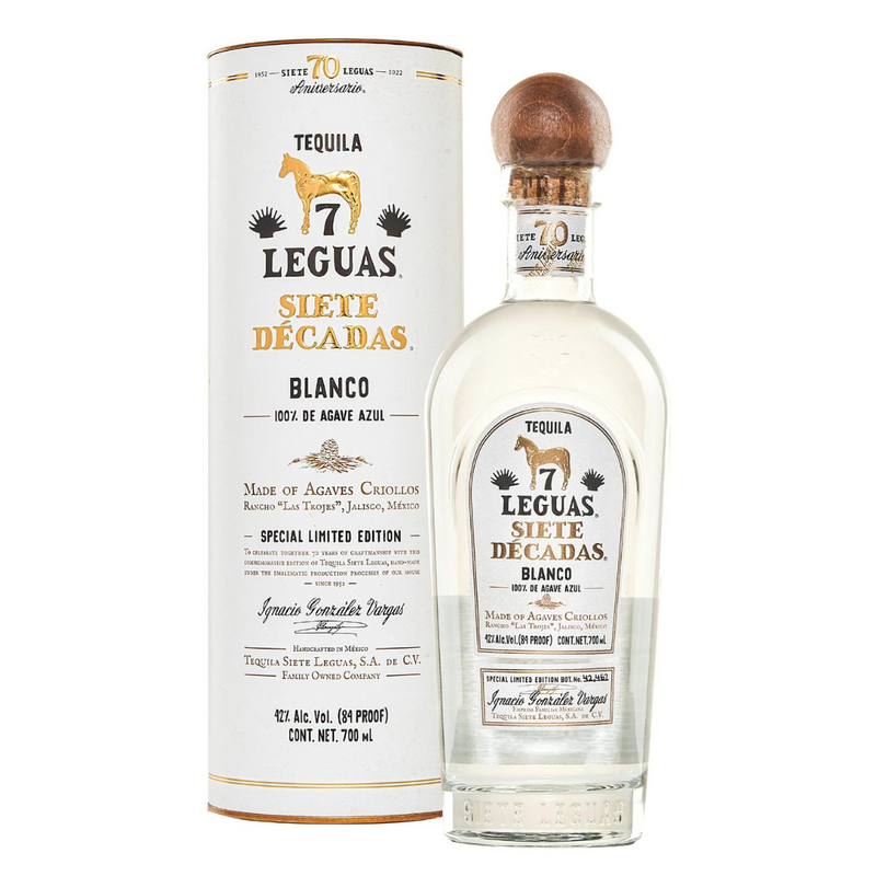 Siete Leguas Siete Decadas Blanco Tequila 70th Anniversary Edition