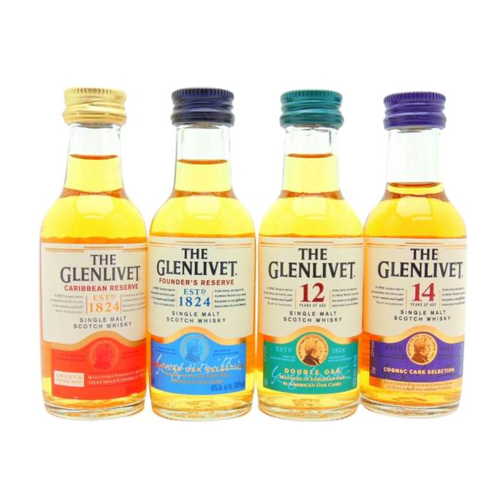 The Glenlivet Scotch Sampler Gift Box 4x50ml - Whiskey - Dons The Glenlivet Scotch Sampler Gift Box 4x50ml - Whiskey - Dons