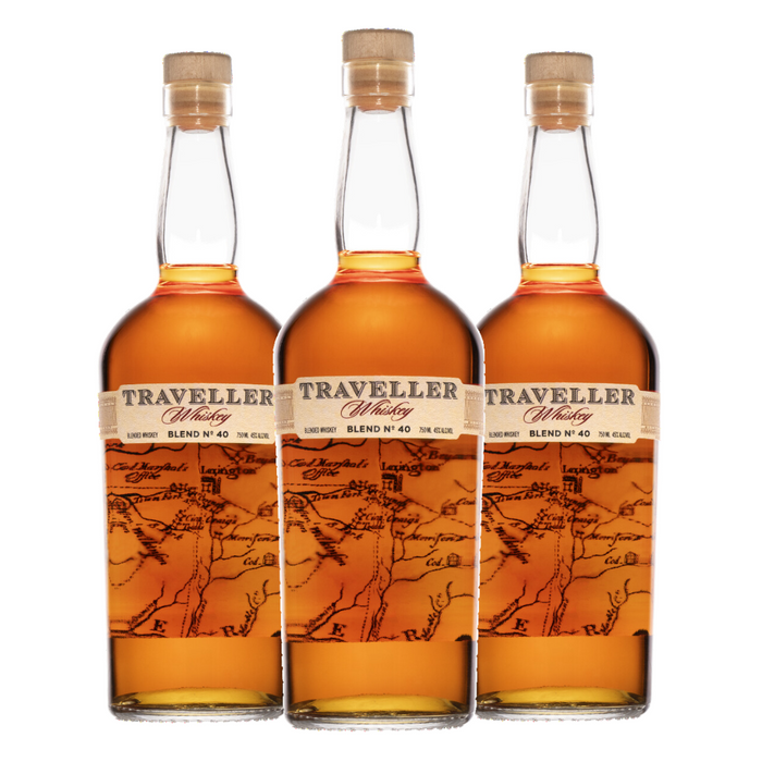 Traveller Whiskey Blend No. 40 by Buffalo Trace Distillery 3 Bottle Combo 750ml