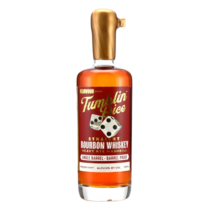 Tumblin Dice Straight DLW Single Barrel Bourbon Whiskey 113.2 Proof 700ml