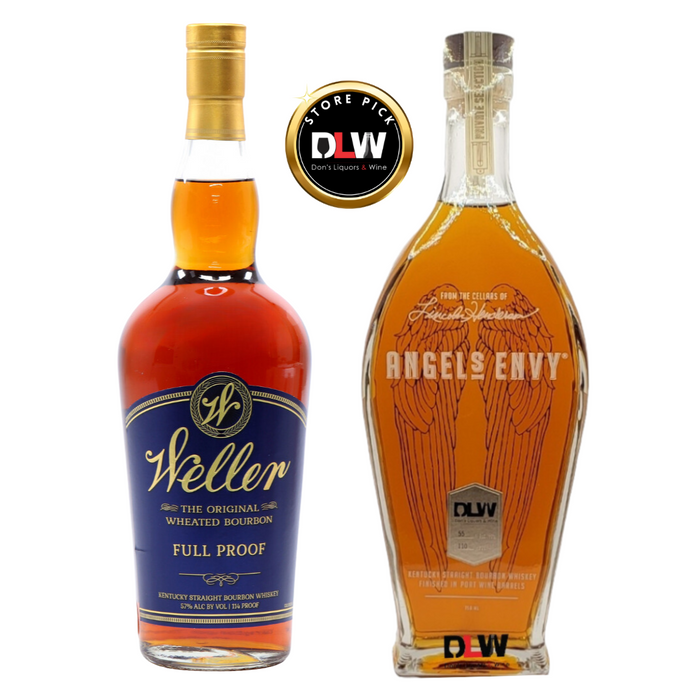 W. L. Weller Full Proof + Angel's Envy Bourbon Whiskey DLW Store Pick 750ml