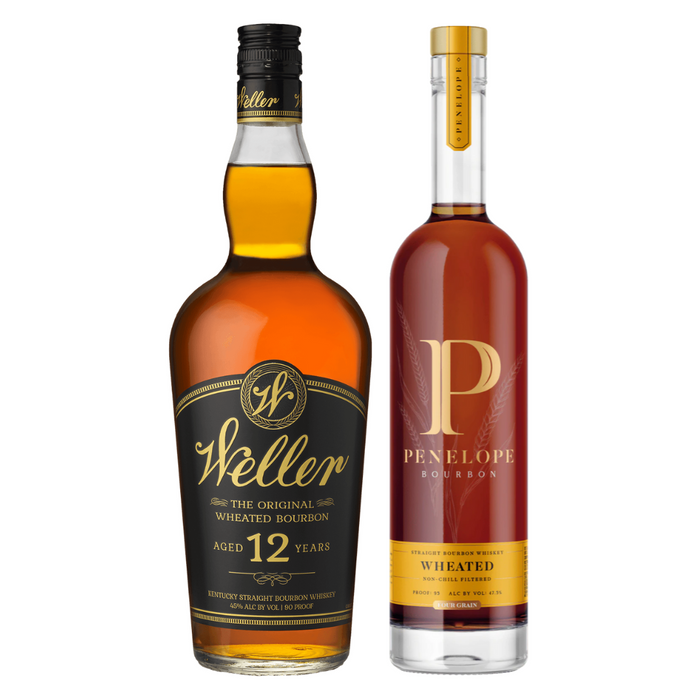 Weller 12 Year Bourbon 750ml + Penelope Four Grain Wheated Bourbon 750ml 2 Bottle Combo