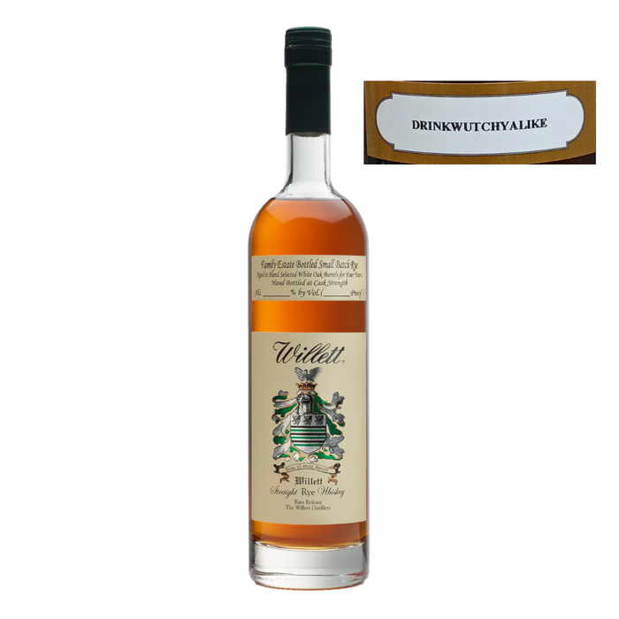 Willett Family Estate 8 Year Rye Barrel #2327 "drinkwutchyalike" 750ml