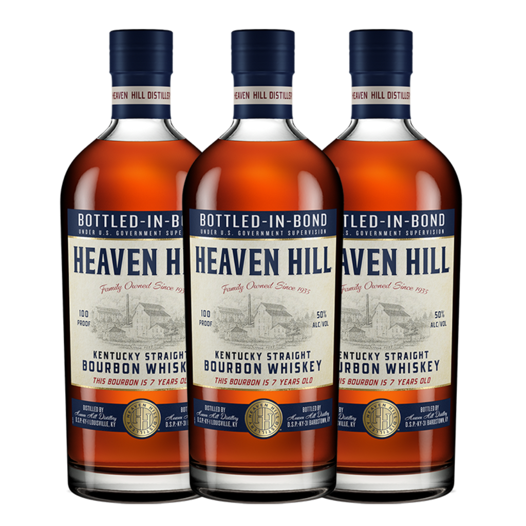 Heaven Hill 7 Year Bottled-In-Bond Bourbon 750ml 3 Bottle Combol