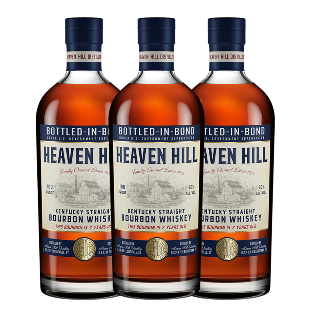 Heaven Hill 7 Year Bottled-In-Bond Bourbon 750ml 3 Bottle Combol