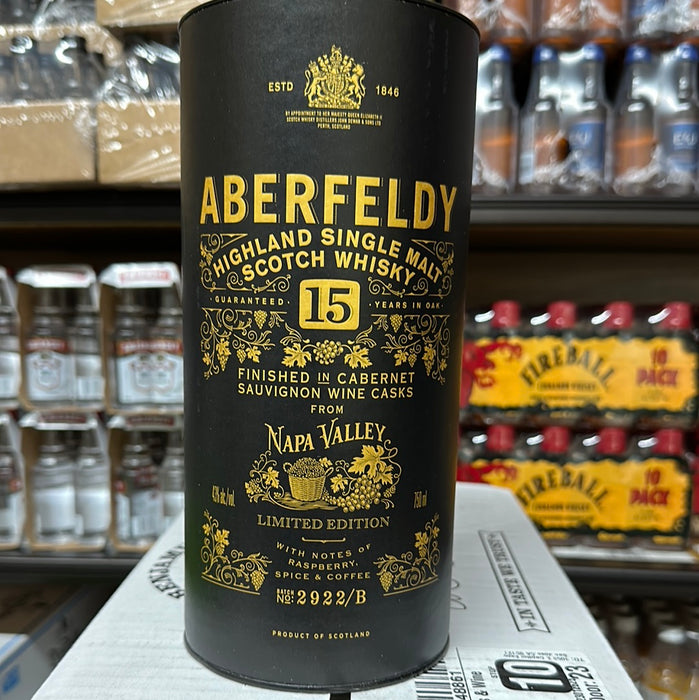 Aberfeldy 15 Year Old Finished in French Cabernet Sauvignon Wine Cask Scotch Whisky