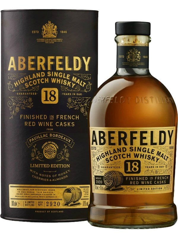 Aberfeldy 18 Year Old Finished in French Red Wine Casks
