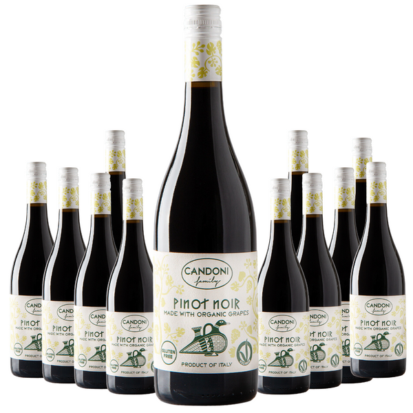 Candoni De Zan Pinot Noir Made With Organic Grapes Provincia Di Pavia 12 Bottle Case