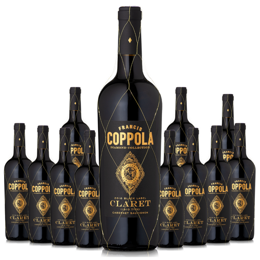 Francis Coppola Diamond Collection Black Label Claret 750ml 12 Bottle Case - Free Shipping