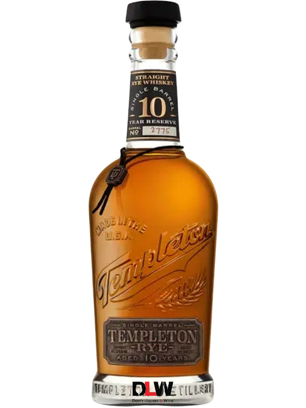 Templeton 10 Year Old Single Barrel Rye Whiskey