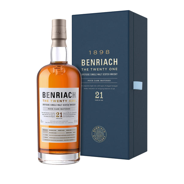 Benriach The Twenty One Speyside Single Malt Scotch Whisky Four Cask Matured 21 Year 1898
