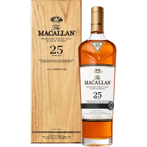 The Macallan Sherry Oak 25 Year Old Single Malt Whisky - Whiskey The Macallan Sherry Oak 25 Year Old Single Malt Whisky - Whiskey